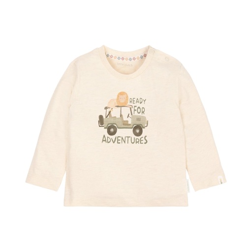 Little Dutch | T-shirt Boys Safari Friends Longsleeve Vanilla