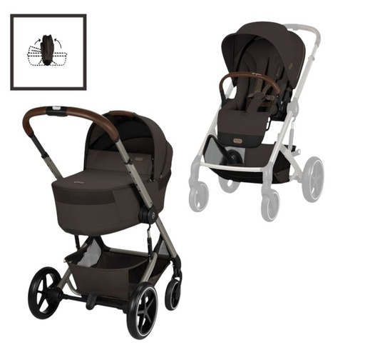 [591353] Cybex | Wandelwagen Balios S Lux incl. Foldable Carry Cot Chocolate Brown/Taupe