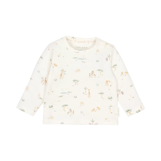Little Dutch | T-shirt Uni Safari Friends Longsleeve Creme