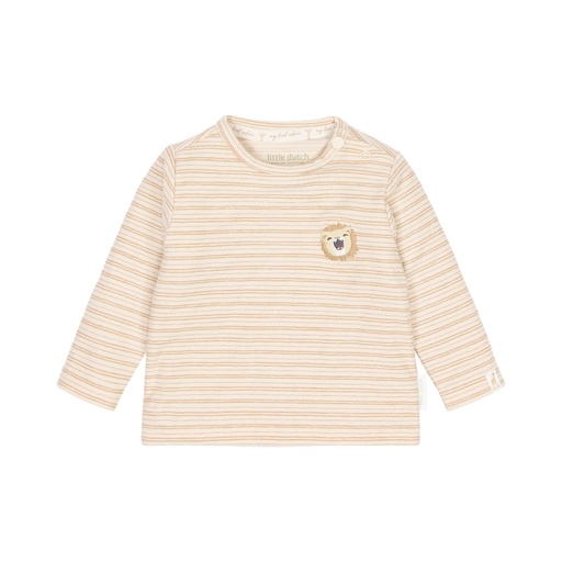 Little Dutch | T-shirt Uni Safari Friends Longsleeve Stripes Soft Tan