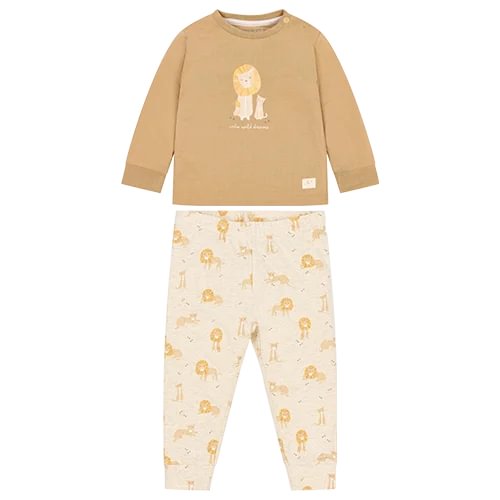 Little Dutch | Pyjama Boys Safari Friends Lion Soft Tan 2-delig