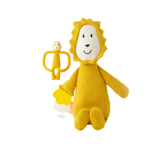 [591677] Matchstick Monkey | Bijtring/Knuffel Leeuw Pluch Set 2-delig