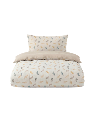 [591926] Noukies | Donsovertrek Moon Feathers 100x140cm + Kussensloop 60x40cm