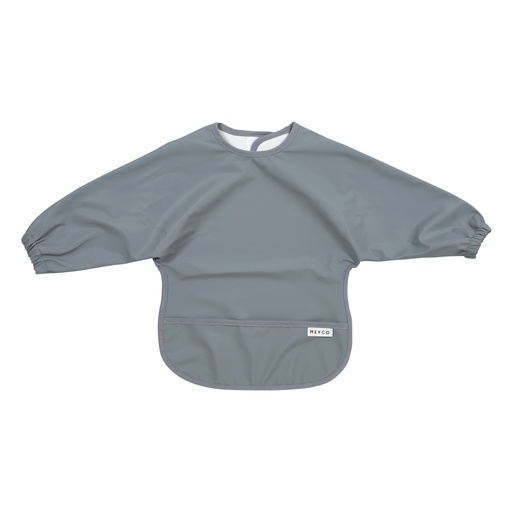 [592032] Meyco | Slabbetje Met Mouwen Dark Grey Blue Grijs/Blauw