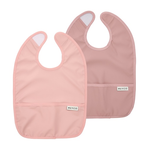 [592038] Meyco | Slabbetje met Kruimelvanger Purple Pink/Soft Rose Paars/Roze 2-pack