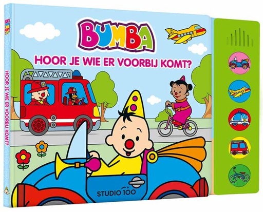 [592116] Bumba | Boek "Hoor je wie voorbij komt?" Geluidenboek