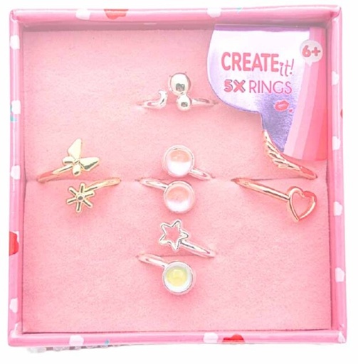[592144] Create It! | Juweel Giftbox Ringen 5-pack