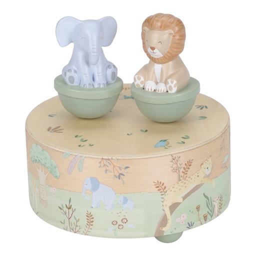 [592184] Little Dutch | Muziekdoos Safari Friends Hout