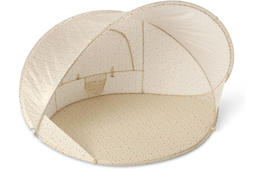 [474657] UV TENT, Beach tent pop up anti UV50+, multi hearts, ecru, all over print hartjes, pvc, vanaf 12 maanden