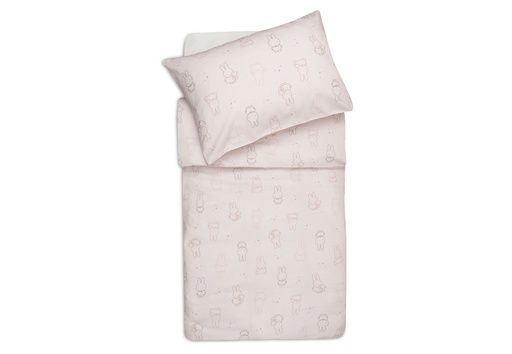 [592276] Jollein | Donsovertrek + Sloop Miffy Moments Silk Rose Roze 100x140cm 