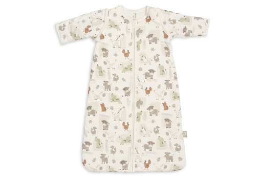 [592311] Jollein | Slaapzak Barn Buddies met Afritsbare Mouwen Ecru/Bruin 90cm 