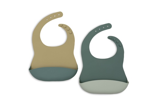 [592375] Jollein | Slabbetje Jade Shades Siliconen Groen 2-pack