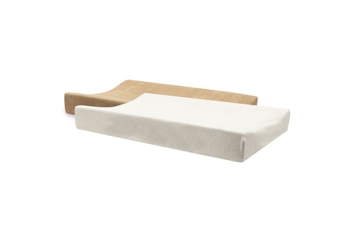 [592533] Jollein | Waskussenhoes Hazel/Oatmeal Badstof Bruin/Ecru 50x70cm 2-pack