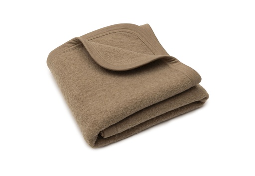 [592575] Jollein | Deken Wieg Dark Hazel Merino Wol Felted Bruin 75x100cm 