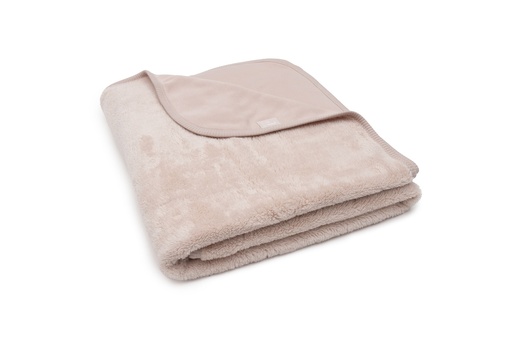 [592578] Jollein | Deken Ledikant Silk Rose Basic Sherpa/Jersey Roze 100x150cm