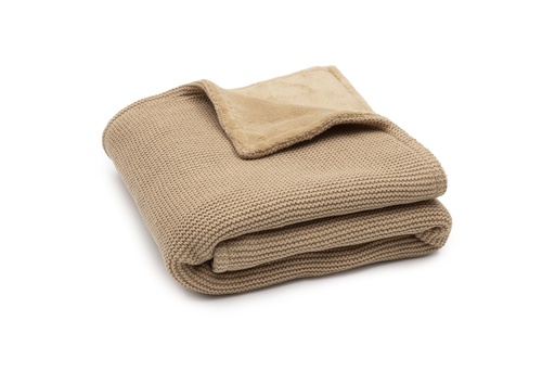 [592586] Jollein | Deken Hazel/Fleece Basic Knit Bruin 75x100cm 