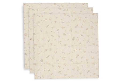 [592629] Jollein | Tetra Doek Woolly Zand 70x70cm 3-pack