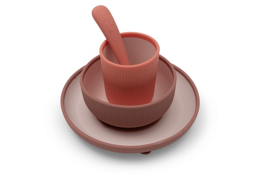 [592655] Jollein | Eetset Blush Shades Roze Siliconen 4-delig