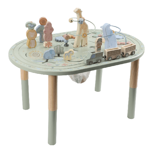 [592722] Little Dutch | Speeltafel Safari Friends Activiteitentafel Groen +18m