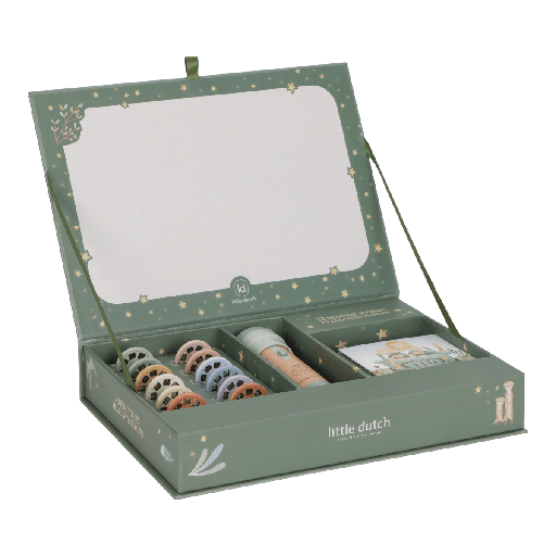 [592727] Little Dutch | Educatief Speelgoed Safari Friends Verhalen Projector Zaklamp Groen