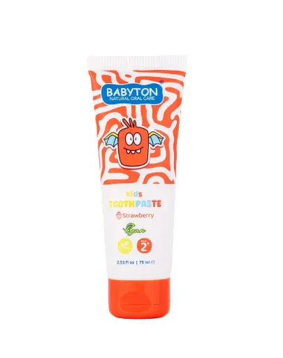 [592930] Babyton | Tandpasta Fluoride Kids Aardbei 2+ 75ml