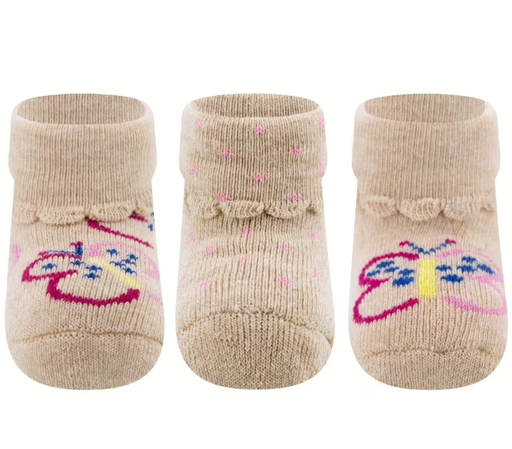 [593293] Ewers | Kousen Schmetterlinge Beige One Size