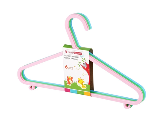 [484964] KLEERHANGER, multikleur, uni, haak kunststof/hanger kunststof, 6 stuk(s), 2024