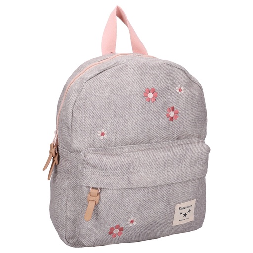 [595270] Kidzroom | Rugzak Blossom And Bows Grijs/Roze 31x26x9cm