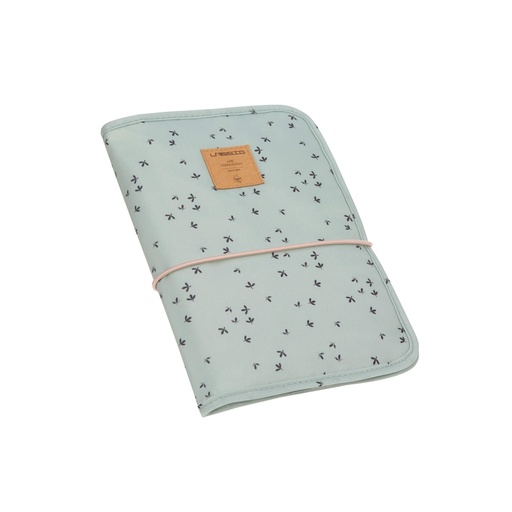 [349610] LUIERETUI, Changing Pouch, Floral mint, groen, all over motiefprint, 18x25.5cm