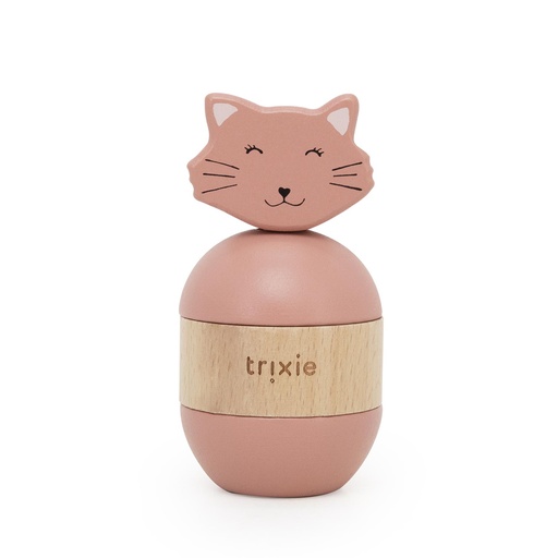 [596947] Trixie | Stapelpyramide/Rammelaar Mrs Cat Hout Roze Ø6x13cm