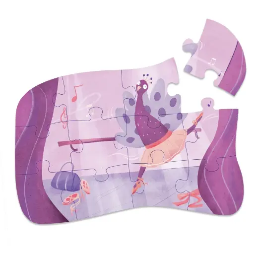 [596975] Trixie | Puzzel Ballerina Mrs Peacock 12-delig +3Y