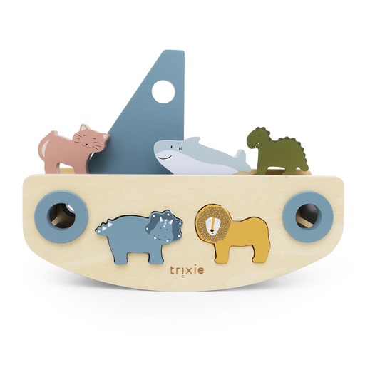 [596979] Trixie | Sorteervormen Zeilboot Vormenstoof Hout 25x11x19cm