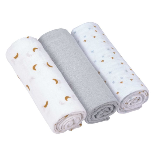 [391665] TETRA DOEK, 85x85cm, L, Adventure tractor, Swaddle & Burp Blanket L, hand -doek/luierdoek/wikkeldeken, 3 stuk(s)