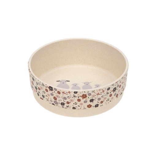 [400489] KOM, Tiny Farmer Sheep/Goose nature, Bowl, rond, ecru, uni/print bloemen en schaapjes, PP/Cellulose, 1 stuk(s), bord