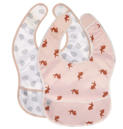 [425108] SLABBETJE, Little Forest Rabbit, 26x38cm, met kruimelvanger, waterdicht, 2 stuk(s), Lightweight Bib, 2021