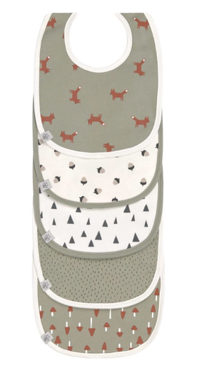 [425113] Laessig | Slabbetje Little Forest Fox Value Pack Velcrosluiting 5-pack