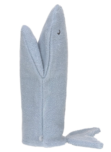 [436677] WASHANDJE, Play Wash Glove, whale, blauw, uni, badstof, 1 stuk(s)