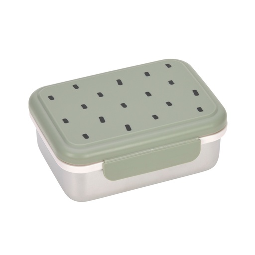 [438041] Laessig | Brooddoos RVS Lunchbox Happy Prints Light Olive 