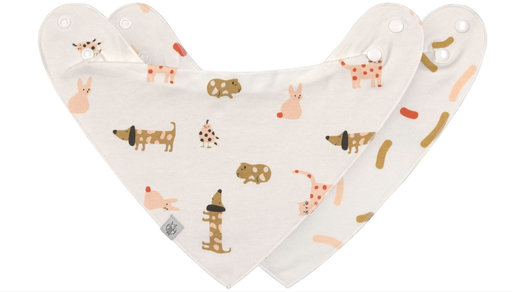 [451442] SPUUGDOEKJE, Little Mateys spicey orange , drukknopensl., driehoek, 34x24cm, jersey, 2 stuk(s), Cowl-Neck, 2023