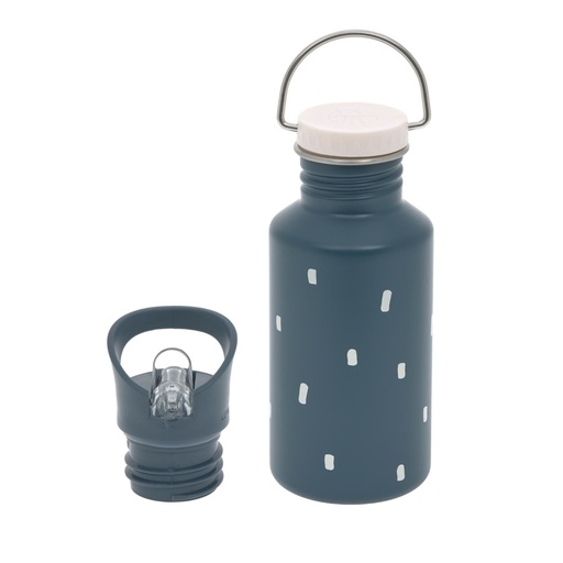[473227] THERMOSFLES, 500ml, Happy Prints, blauw, Bottle Stainless Steel, midnight blue, all over vlekjesprint, H17.2cm, dia7.3cm