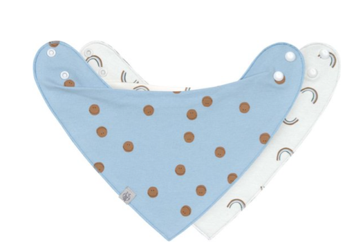 [474189] SPUUGDOEKJE, Happy Rascals Smile, sky blue, Cowl-Neck, drukknopensl., 34x25cm, jersey, 2 stuk(s), 2023