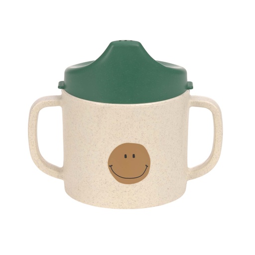 [474205] DRINKBEKER, Sippy Cup, Happy Rascals Smile, green, pr. regenboog/ smiley, Cellulose/PP, drinktuit, 1 stuk(s), 2023