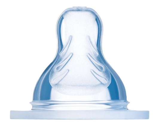 [483526] ZUIGSPEEN, Maat X, 6 maand, vr dikkere vloeistof, transparant, siliconen, Soft Speen, 2 stuk(s), 2023/2024