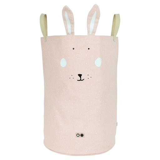 [413372] MAND, vr speelgoed, Mrs. Rabbit, Toy Bag Large, print konijn/aop streepjes, rond, oren, katoen, opbergen, Playtime (024)