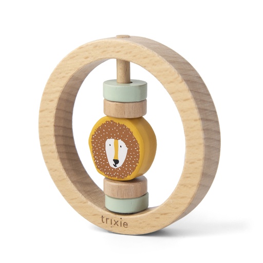[413447] Trixie | Rammelaar Mr. Lion Hout Rond Geel Ø9cm
