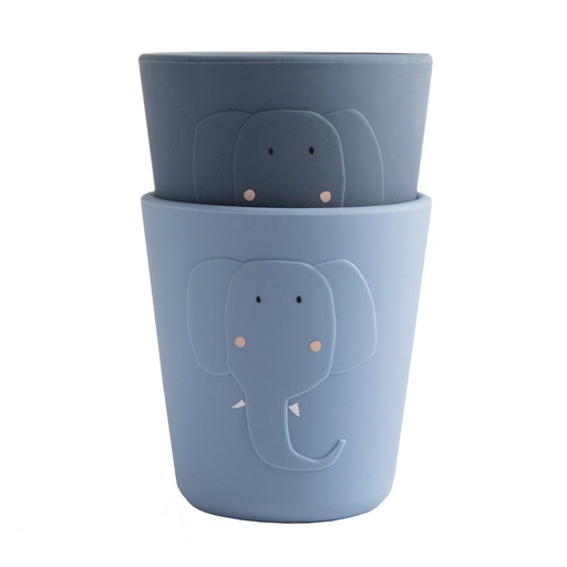 [439990] Trixie | Drinkbeker Mrs. Elephant Siliconen Blauw 200ml 2-Pack 