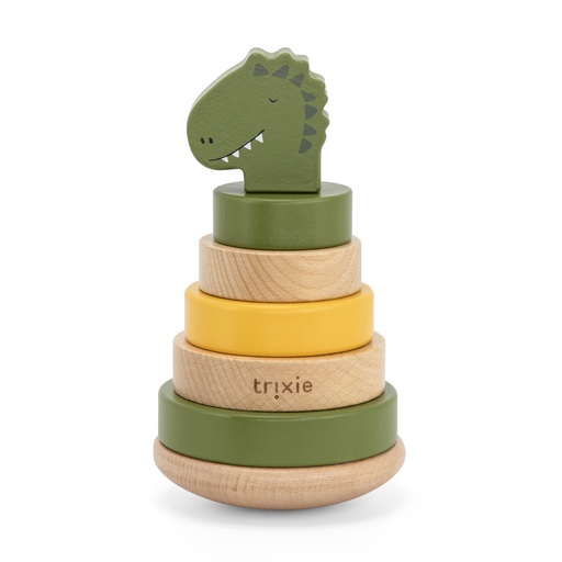 [463127] Trixie | Stapelpyramide Mr. Dino Stapeltoren Hout Groen 10x10x18,5cm