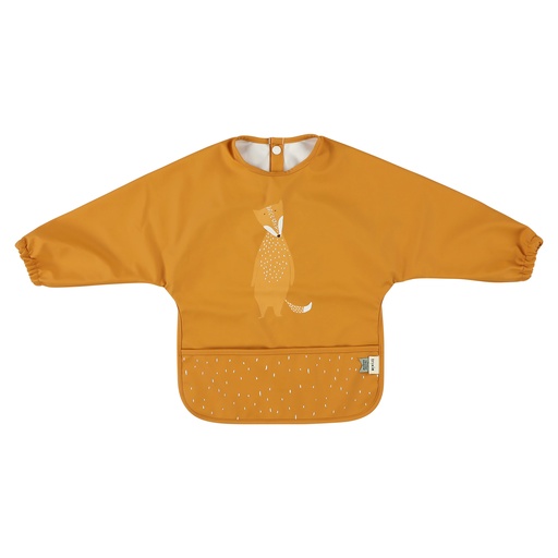 [481808] Trixie | Slabbetje Met Mouwen Mr. Fox Afwasbaar Oranje 42x30x0cm