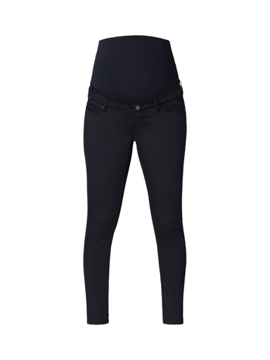 BROEK, Romy, night sky, M:31, maternity, blauw, uni, jeans, jeans, met buikband, boord recht, verstelb taille, siersl.