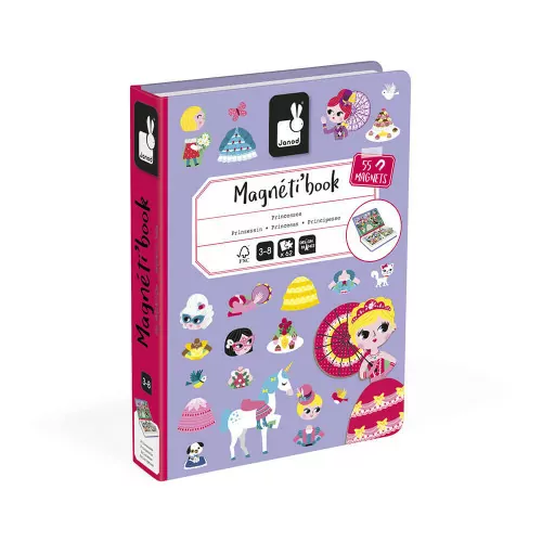 [94702348] Janod | Magneetboek Prinsessen 3-8Y 62st 